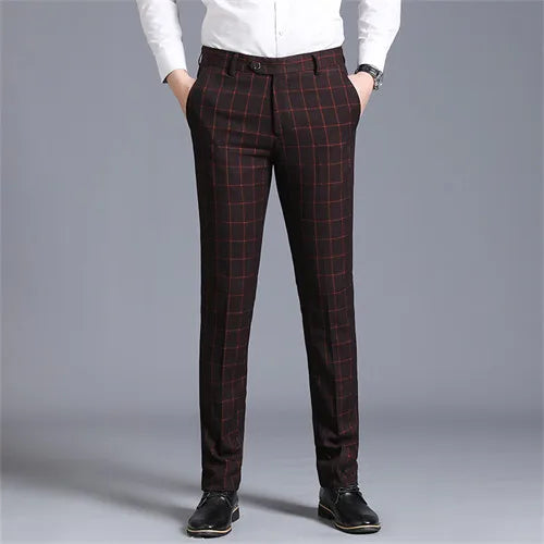 Autumn New Solid Business Casual Suit Pants Men Clothing Simple All Match Formal Wear Office Trousers Straight Men Pants 29-38