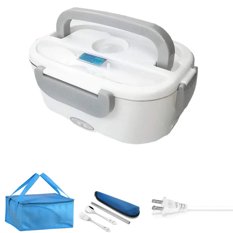 Plastic Electric Heating Lunch Box 12V 24V 110V 220V Car Truck Office Outdoor Meal Food Warmer Container Heater Bento Box Set