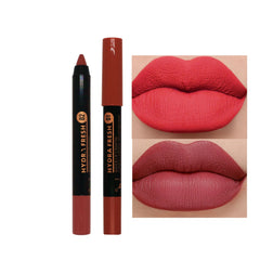 Matte Velvet Lipstick Pencil Waterproof Long Lasting Red Lip Sticks Non-Stick Cup Makeup Lip Tint Pencil