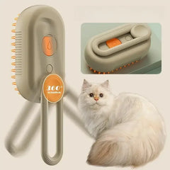 Pet Steam Brush Cat Dog Cleaning Steamy Spray Massage Beauty Comb 3 In 1 Hair Removal Grooming Supplies