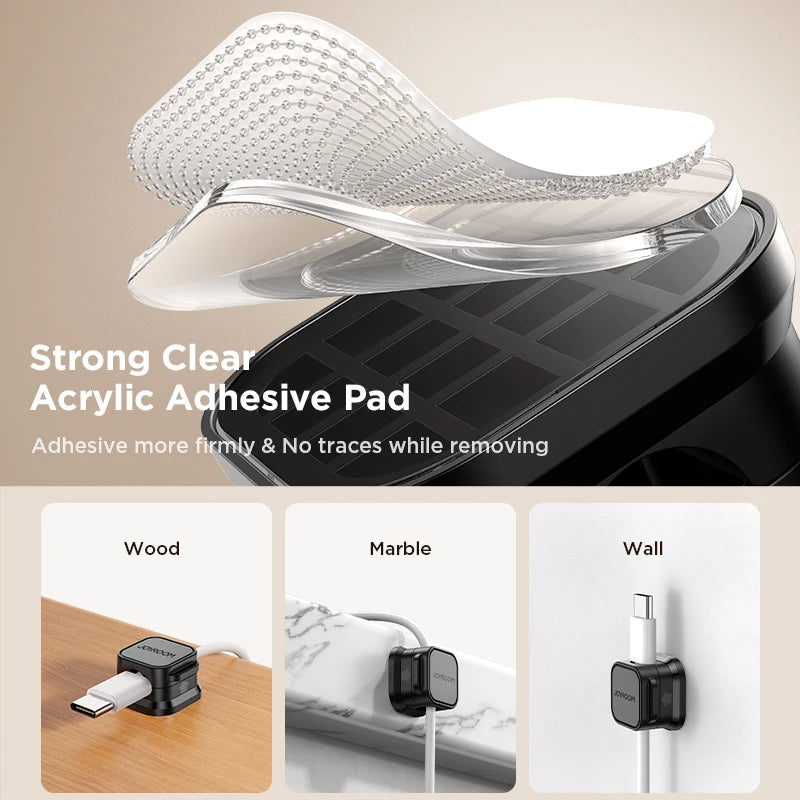 Magnetic Cable Clip Cable Holder Adhesive Wire Keeper Cord Cable Organizer for Home Office Desk Management