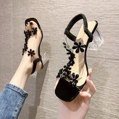 Summer Women Sandals Elastic Band Elegant Fashion Shoes Ladies