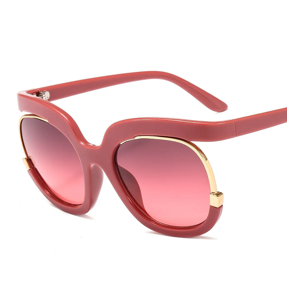 Fashion Round Oversized Sunglasses For Women Men Retro Designer Ladies Sun Glasses