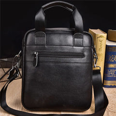 Top Handle Men Bag Male Genuine Leather Handbag Black Travel Cowhide Shoulder for Tablet Office Briefcase Totes