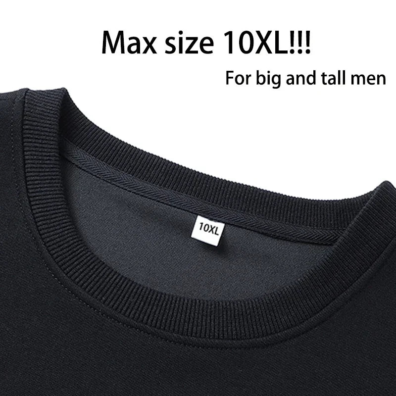 Men's Sweatshirts Plus Size 7XL 8XL 9XL 10XL Big Size Casual Long Sleeve Sweatshirts Spring Fall Clothes for Big and Tall Men