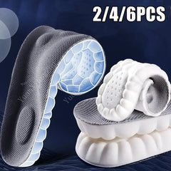 2/4/6Pcs Sport Shoes Insoles Soft Plantar Fasciitis Insole for Feet Arch Support Orthopedic Foot Pads