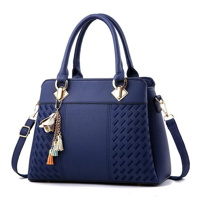 Ladies Hand Bags Fashion Patchwork Shoulder Office Work PU Leather Bag Female Casual Solid Color Bags Lady Simple Messenger Bag