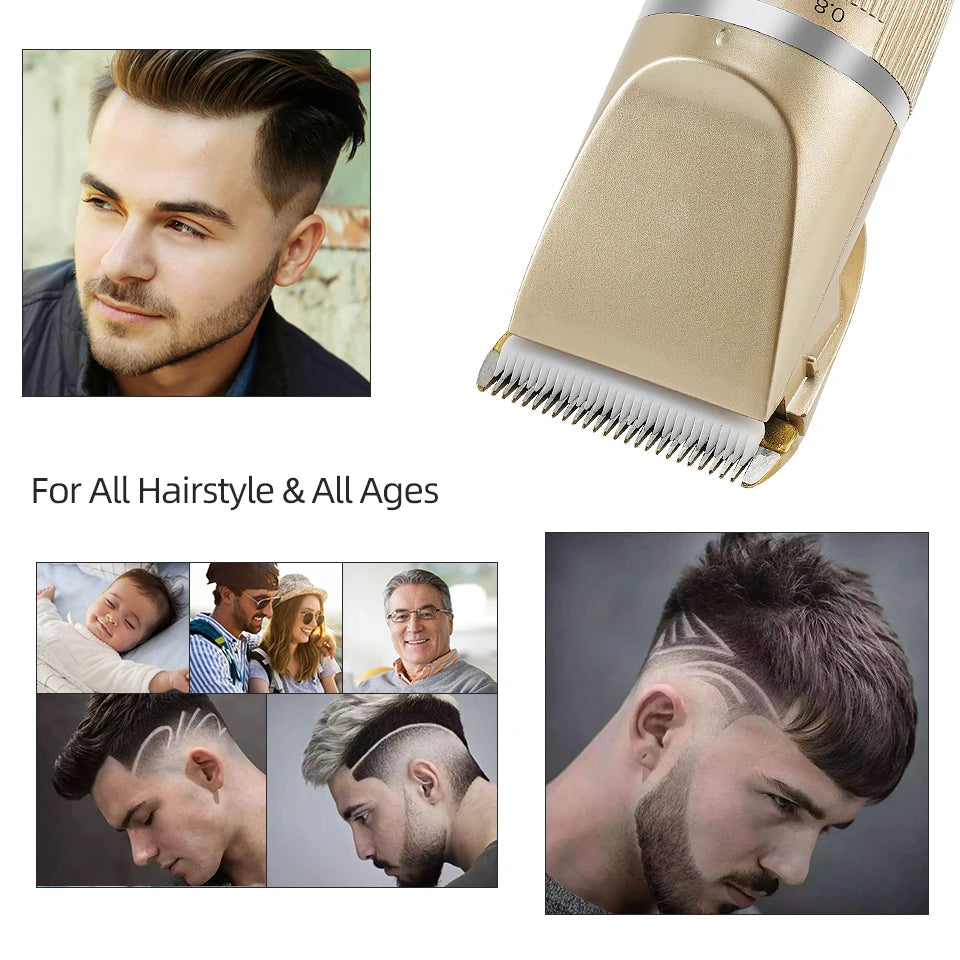 Hair Clipper Professional Electric Trimmer For Men With LED Screen