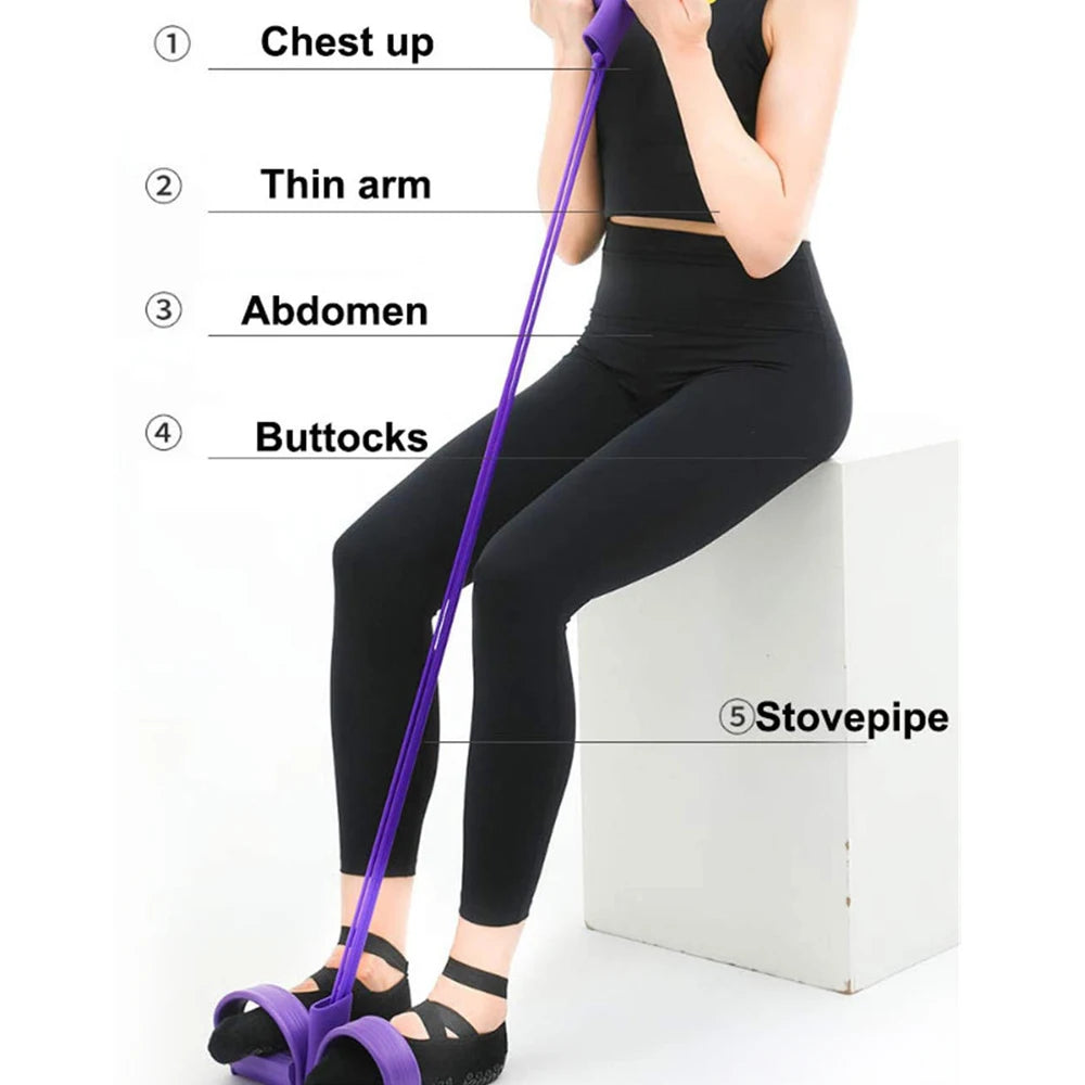 Resistance Bands Latex Pedal Exerciser Sit-up Pull Rope Expander Elastic Bands Yoga equipment