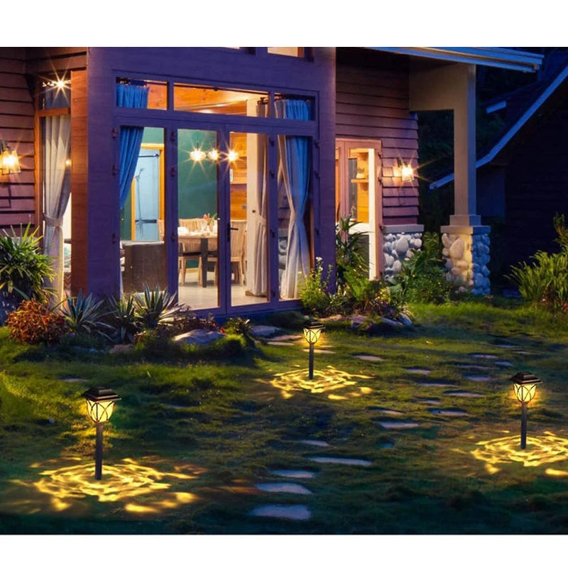 Solar Pathway Landscape Lamp Outdoor Waterproof LED Solar Garden Stake Light for Lawn