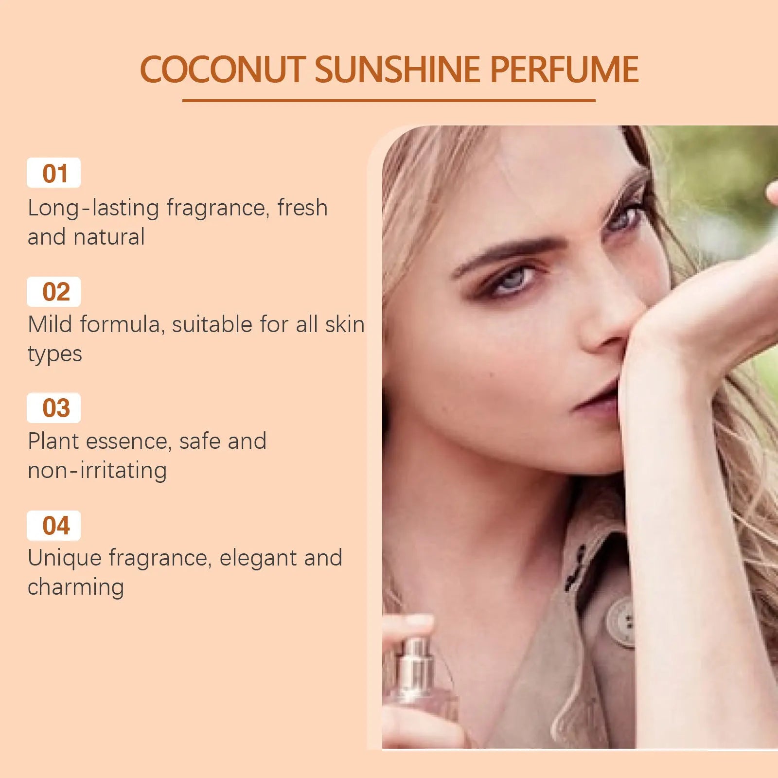 Coconut Fragrance Perfume Long Lasting Fruit Scent Improving Freshing Intimate Perfumes