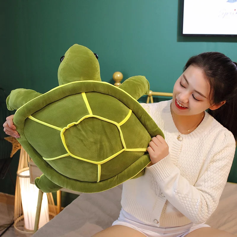 80cm Giant Lovely Tortoise Plush Toy Animal Dolls Stuffed Soft Animal Sea Turtle Pillow