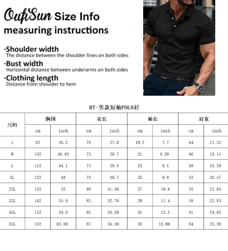 Men's Summer Boutique Polo Shirt New Large Size Men's Shirt Sports Tops