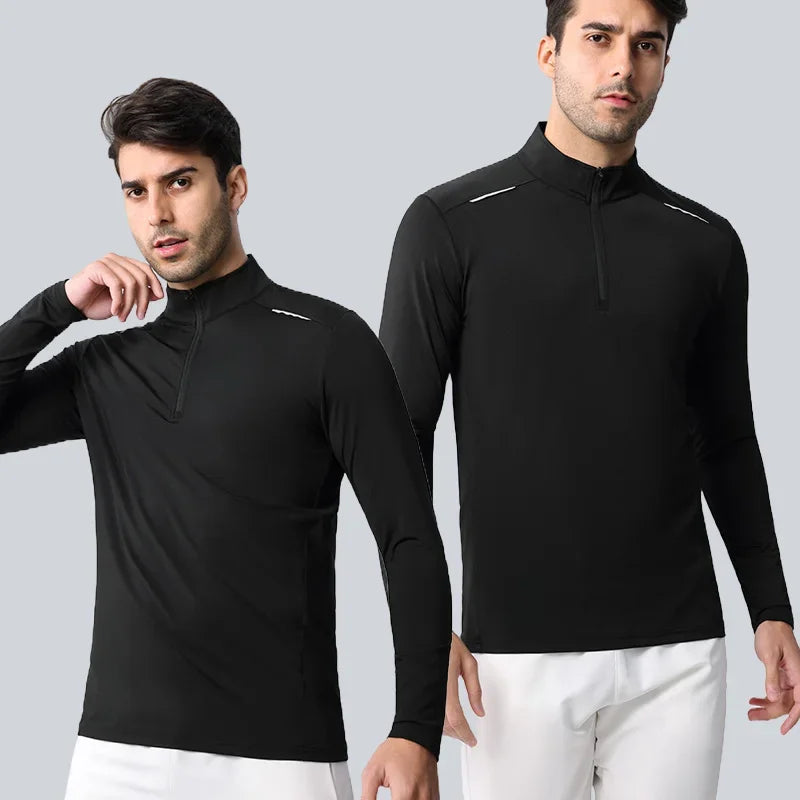 Men's Long Sleeves T-shirt Gym Yoga Top Fitness Wear Jerseys Golf Clothes Marathon Sweatshirt