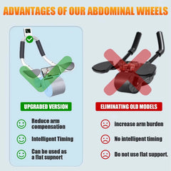 Double Ab Wheel Personal Fitness Set Abs Roller Exerciser Wheels equipment Body Slimming Device