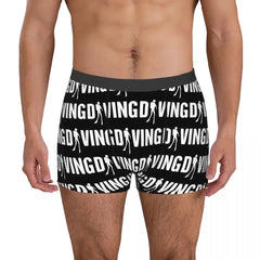 Divin Scuba Diving 3 Men's Boxer Briefs Summer Wearable Vintage Undergarment Humor Graphic