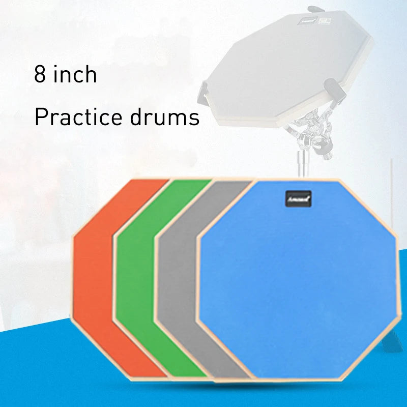 8 Inch Rubber Wooden Dumb Drum Practice Training Drum Pad