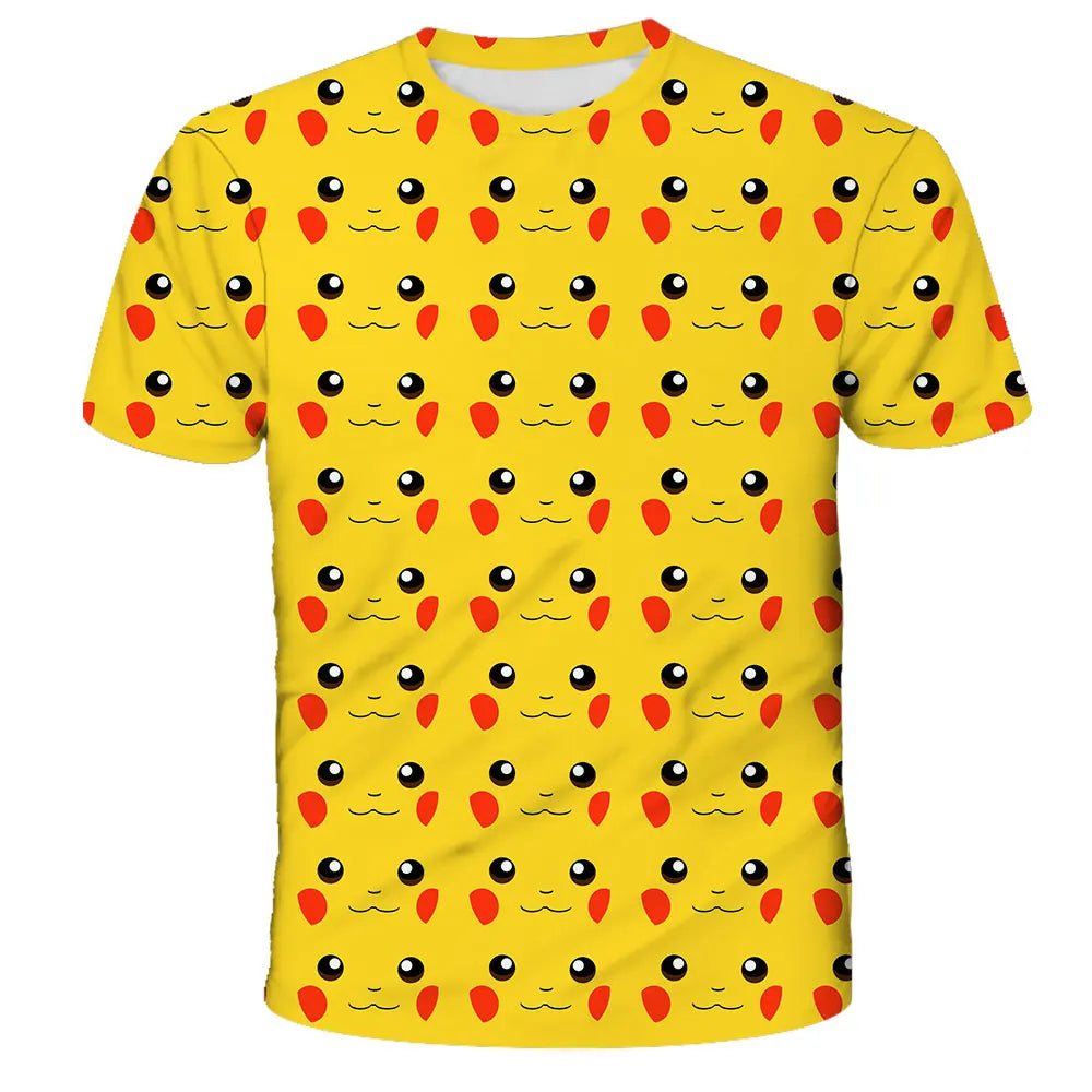 Children T-shirts Kids Tops Pokemon T Shirt Boys Short Sleeve Pikachu Tshirt Girls Clothes Tees Summer Casual Wear Girl T-shirt