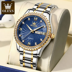 OLEVS Quartz Stainless Steel Strap Men Wristwatches