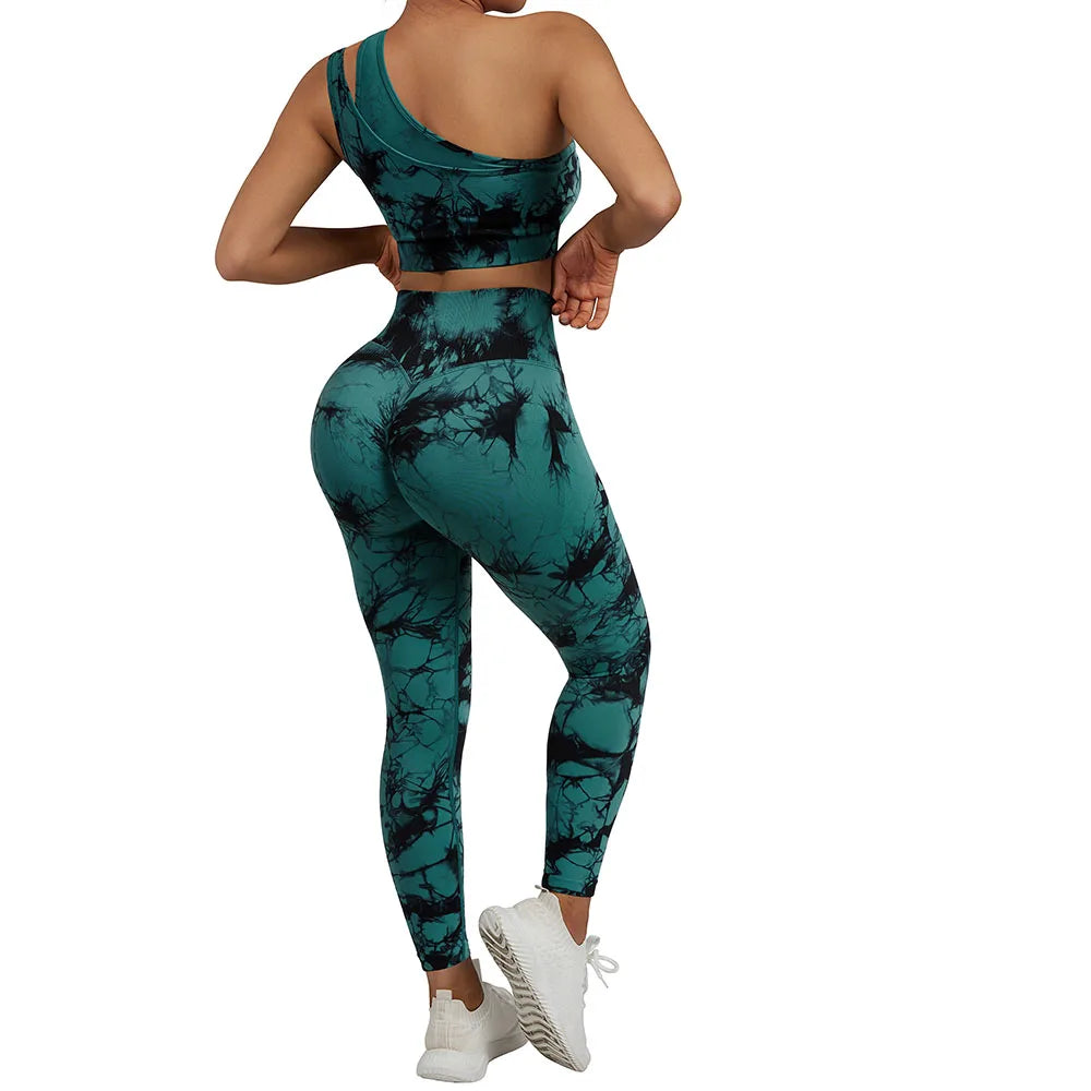 One Shoulder Yoga Sets Women