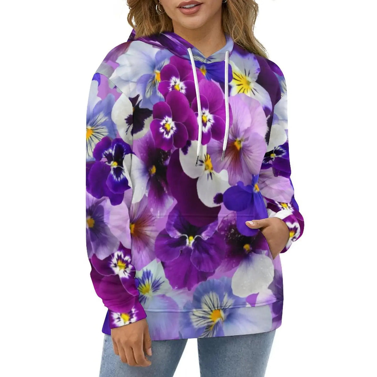 Hawaiian Hibiscus Flower Hoodies Tropical Floral Print Hip Hop Casual Hoodie