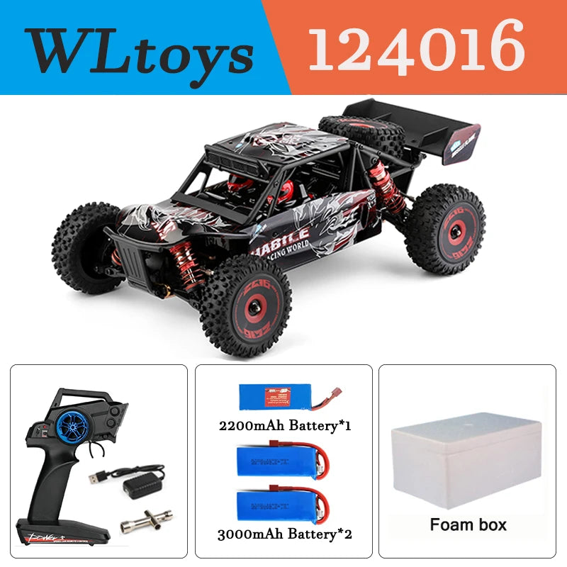 124017 124007 75KM/H  RTR 2.4G Racing RC Car Brushless 4WD Electric High Speed Off-Road Drift Toys