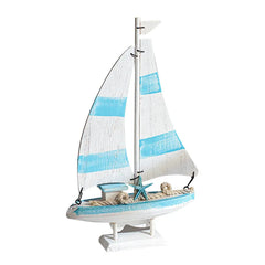 Mediterranean Style Sailing Home Accessories Wooden Sailboat Ornament