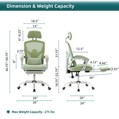 Office Chair Computer Desk Swivel Rolling Home Task Chair with Lumbar Support Pillow