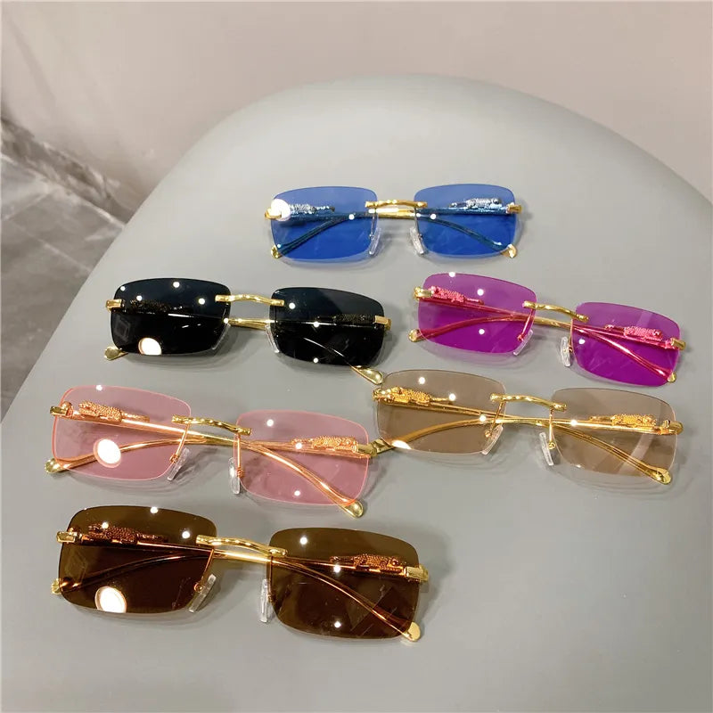 Rimless Cut Edge Women's Sunglasses