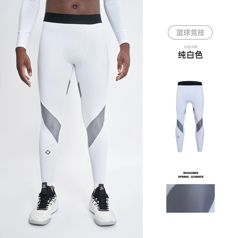 Sports Fitness Trousers Men's Basketball Bottoming Compression Pants Running High Elastic Training Pant