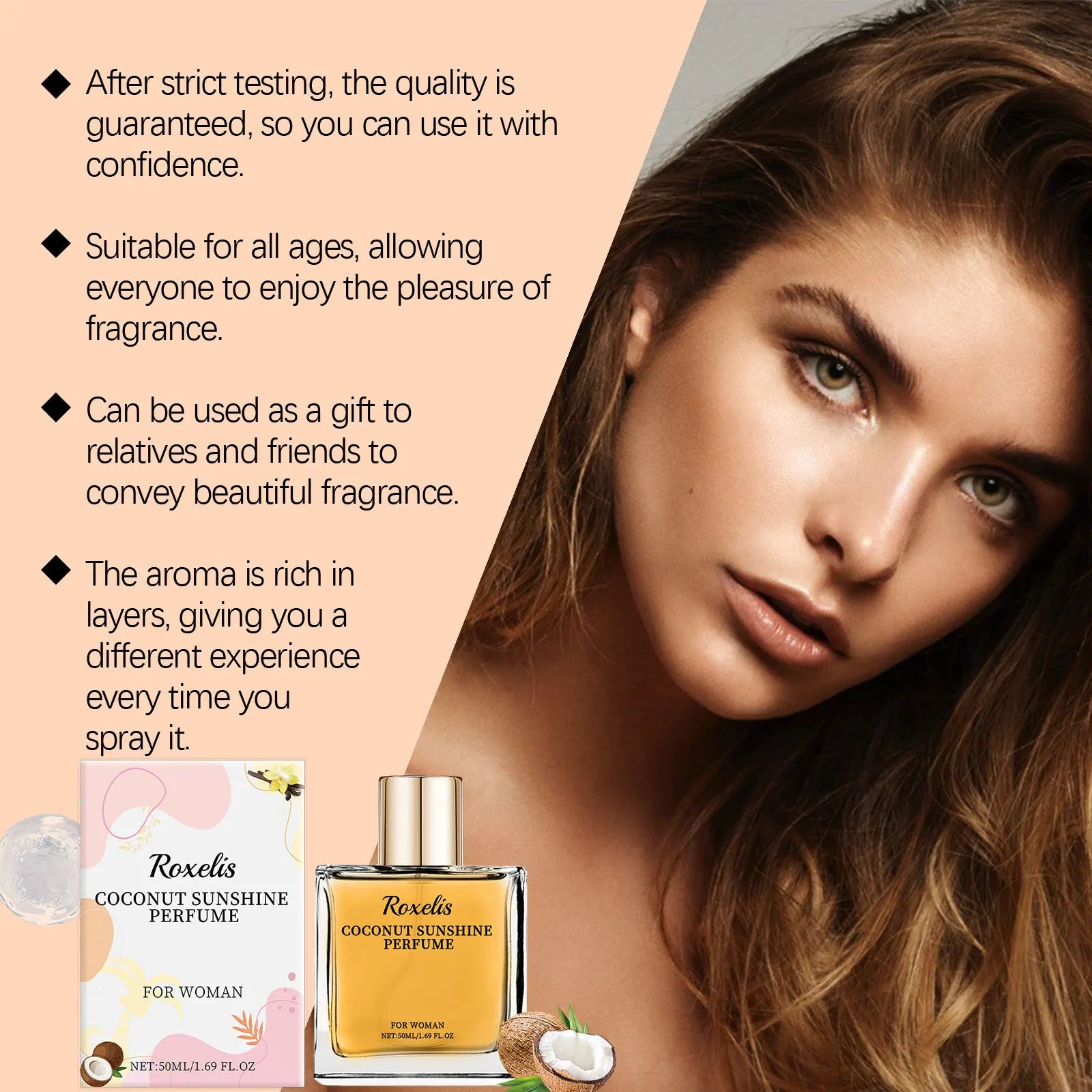 Coconut Fragrance Perfume Long Lasting Fruit Scent Improving Freshing Intimate Perfumes