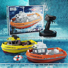 Wireless Radio Control Shipboat 2.4G Electric Remote Control Tugboat Model Toys for Boy