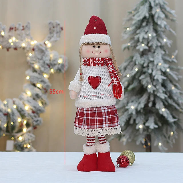 Santa Claus Doll Christmas Doll Desktop Santa Claus Figure Santa Figurine Ornament 2023 Xmas Decor Home Christmas