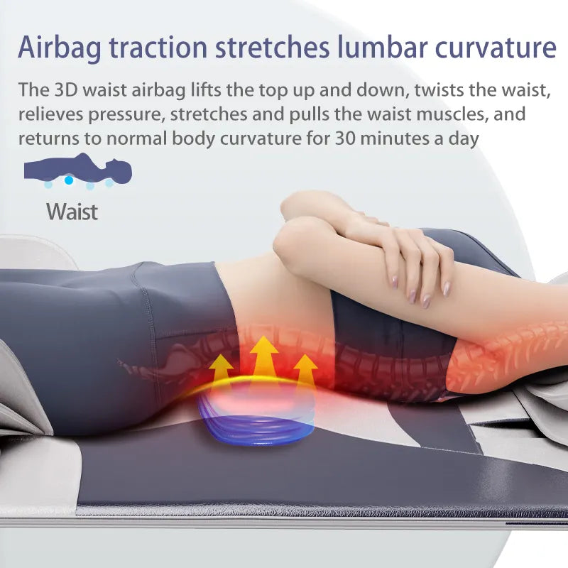 Remote Controller Neck Vibration Massage Mattress With Airbag