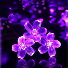 Solar Garden Light Led Flower Lighting Fairy String Lights Outdoor Christmas Chain Lamp