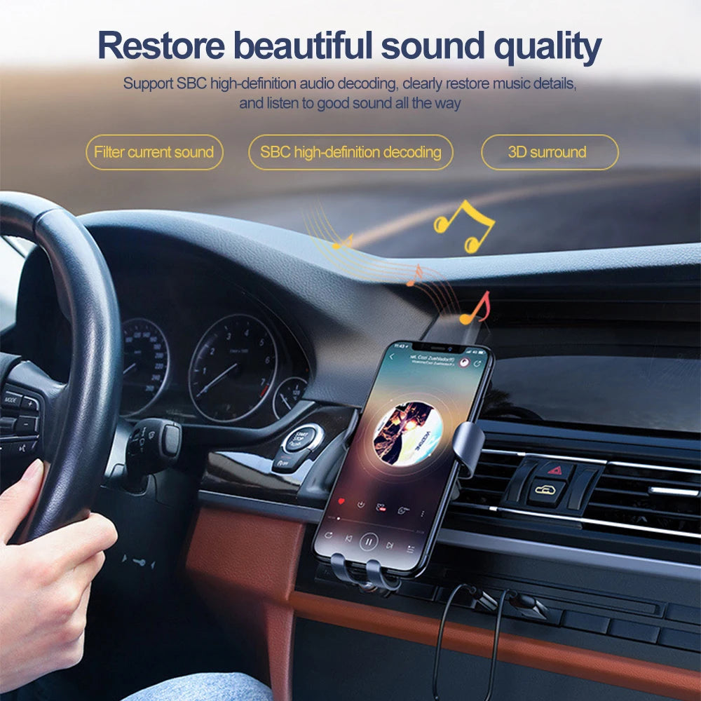 Bluetooth Aux Adapter USB To 3.5mm Jack Car Audio Music Mic Bluetooth 5.0 Handsfree Kit For Car Bluetooth Transmitter