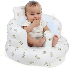 Infant Shining Baby Inflatable Sofa Children Puff Portable Bath Chairs PVC Multifunctional Seat Practice Sitting Bath Stool