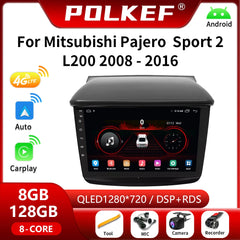 Android For Mitsubishi Pajero Sport 2 L200 Triton 2008 - 2016 Car Multimedia Video Player Navigation GPS 4G Carplay 2Din NO 2din