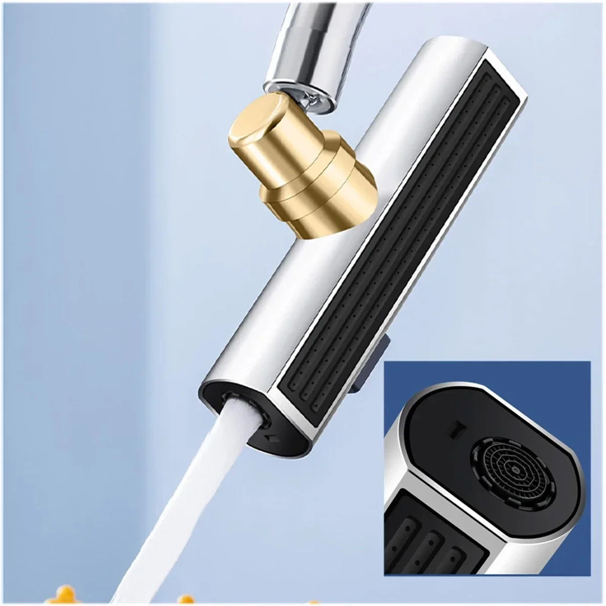 Kitchen Faucet Splash Protector Waterfall Water Outlet Universal Rotary Bubbler Booster Extension  Universal Joint