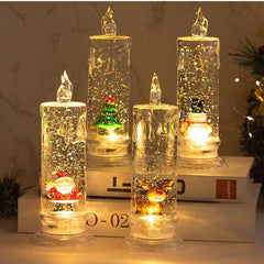 Christmas Water Injection Candle Santa Claus Battery Operated Xmas Themed LED Candles