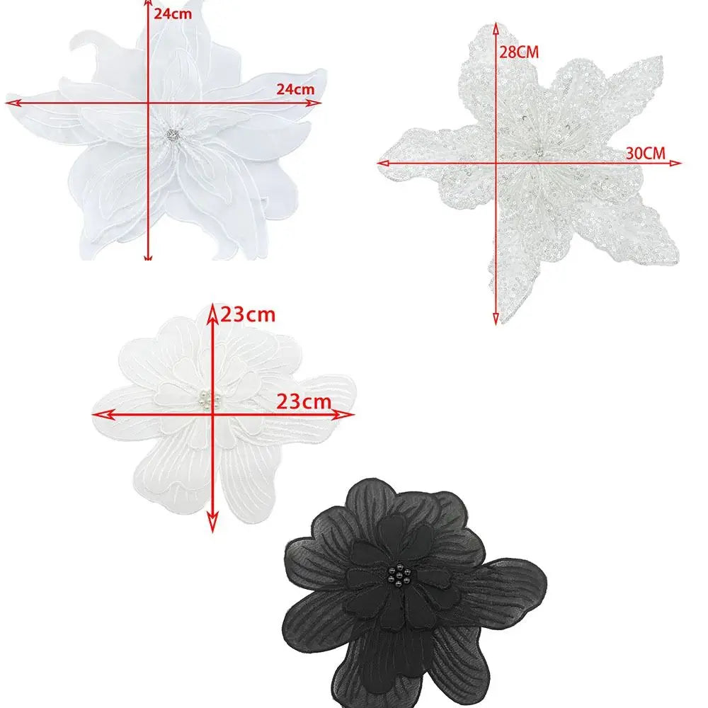 Women's Clothing Pin Brooch Accessories Children's Clothing Embroidery Crystal Nail Beads Three-dimensional Flower Multi Layered