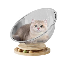 Cat Perch Clear Freestanding Small Cat Bed Transparent Cat House Set Cat Furniture