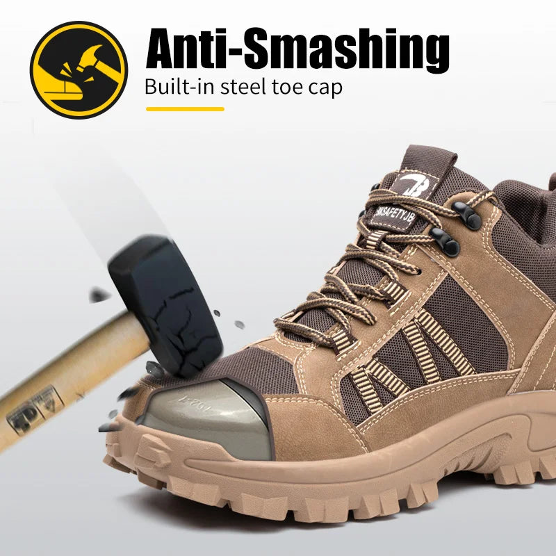Men's Sneakers Indestructible Puncture-Proof Work Shoes Steel Toe Shoes Boots Fashion