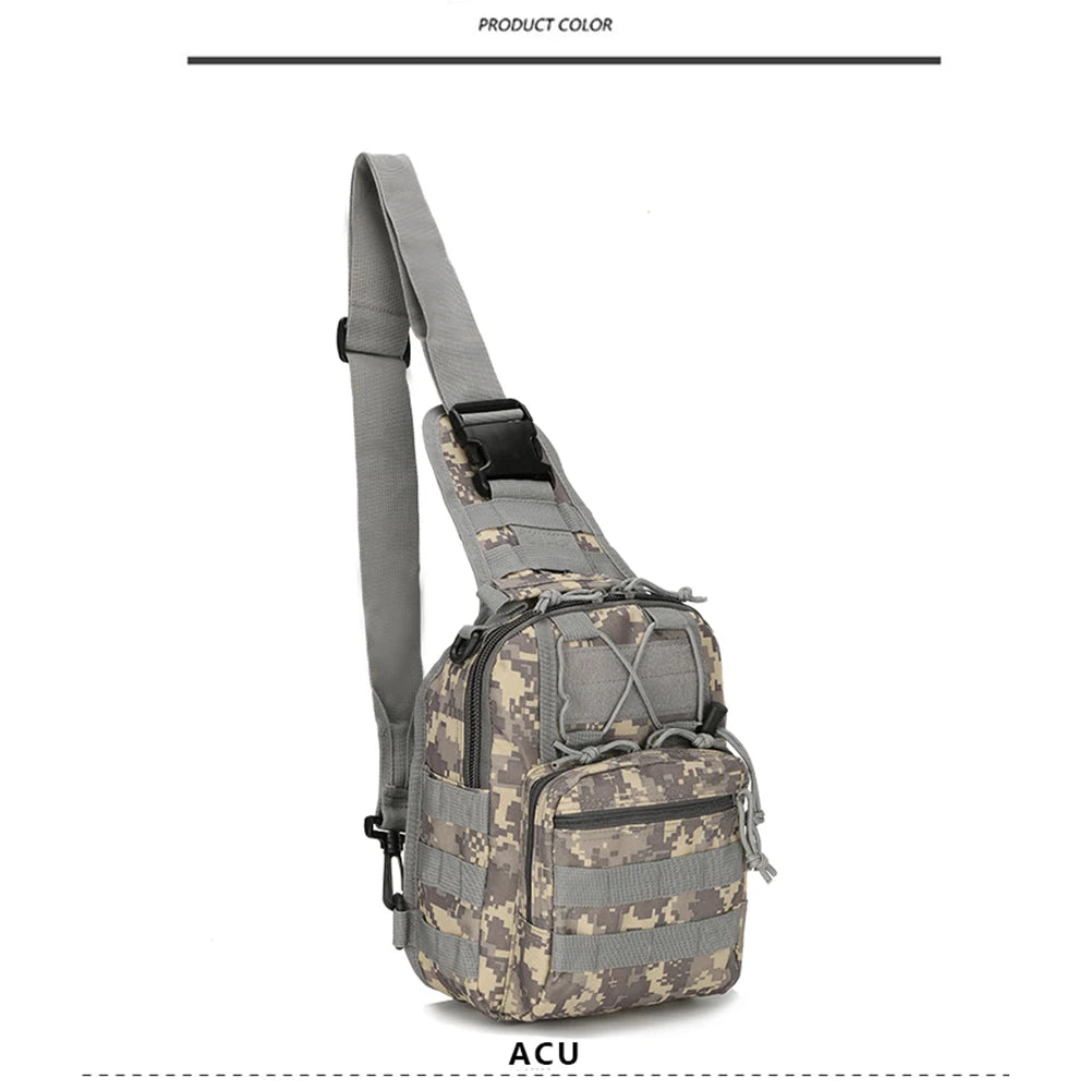 Men's Tactical Chest Bag Hiking Trekking Sports Climbing Backpack Camping Hunting Daypack Fishing Outdoor Military Shoulder Bags