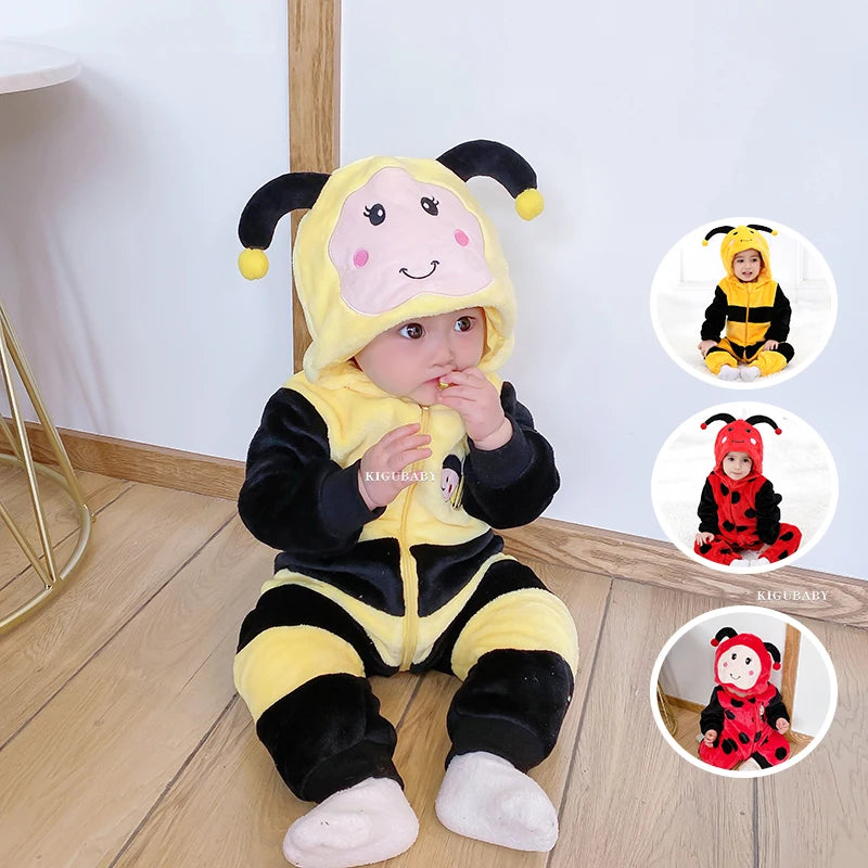 Animal Bee Newborn Baby Clothes Bodysuit Boy Girl Cute Romper