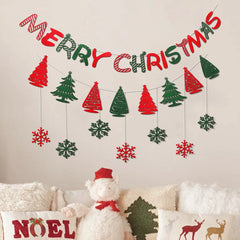 Christmas party background flag pendant cute three-dimensional felt decoration 1 set 1 piece.