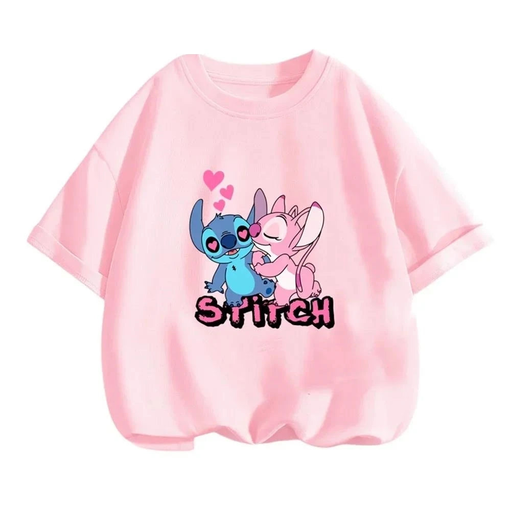 Boy Kids T Shirts Stitch Clothes Girl T-shirt Boys Trucksuit Children Sonic Short Sleeve Tops Summer Girls Top Clothing