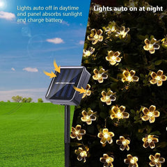 Solar Garden Light Led Flower Lighting Fairy String Lights Outdoor Christmas Chain Lamp