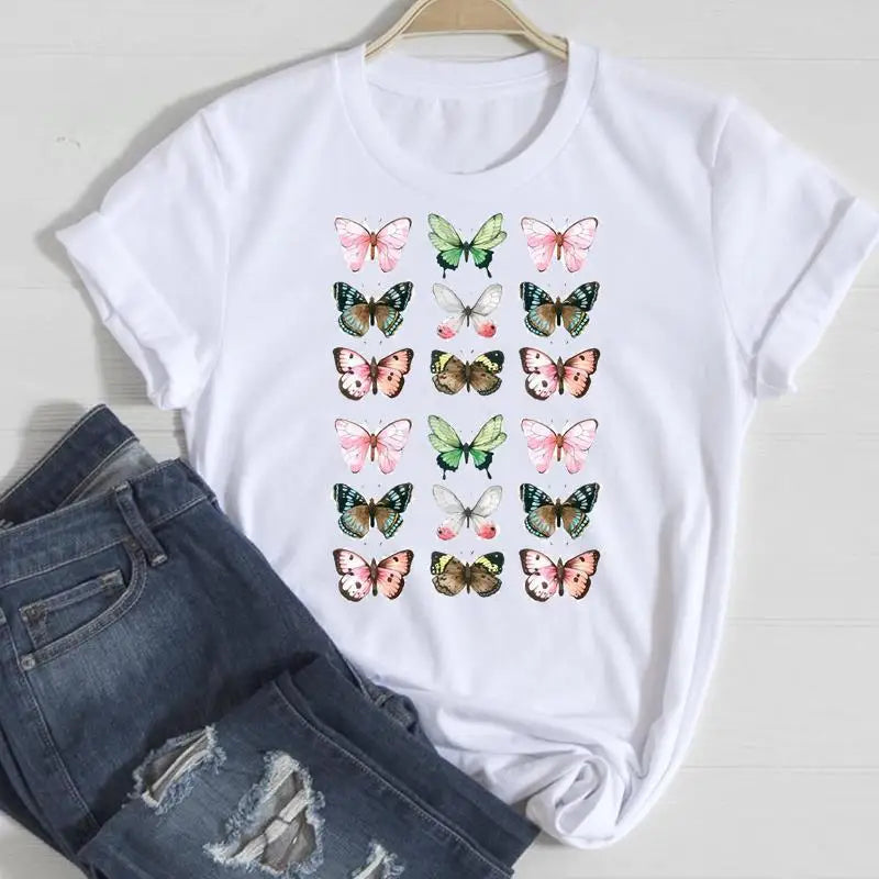 Printed Dress Blouse Women's T-shirt Graphic T Shirts  Women Clothing