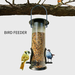 Pet Bird Feeder Outdoor Hanging Pet Food Dispenser Multiple Holes Bird Feeder